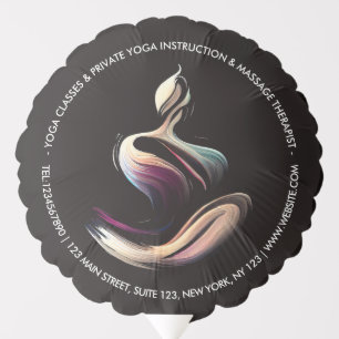 Yoga Meditation Instructor Lotus Pose Brush Stroke Balloon