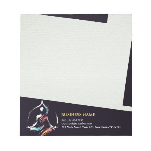 Yoga Meditation Instructor Lotus Pose Brush Stroke Notepad