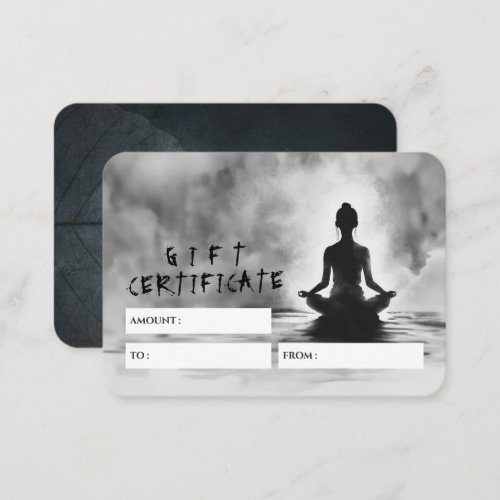 Yoga Meditation Instructor Lotus Pose Ink Painting Discount Card
