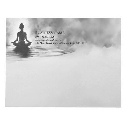 Yoga Meditation Instructor Lotus Pose Ink Painting Notepad