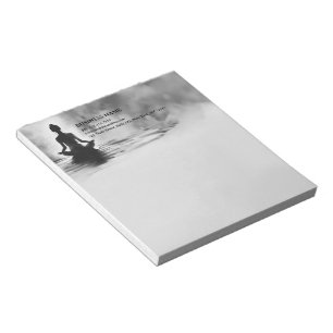 Yoga Meditation Instructor Lotus Pose Ink Painting Notepad