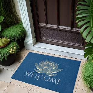 YOGA Meditation Instructor Lotus Welcome Doormat