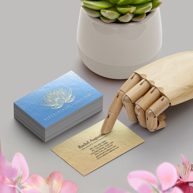 YOGA Meditation Instructor Loyalty Punch Lotus Card (Creator Uploaded)