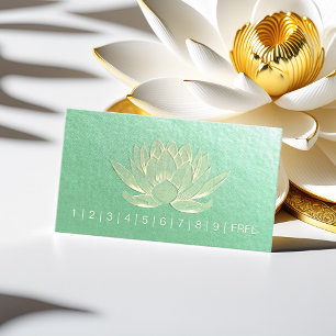 YOGA Meditation Instructor Loyalty Punch Lotus Card