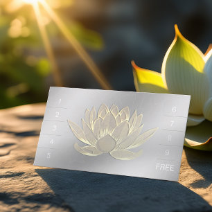 YOGA Meditation Instructor Loyalty Punch Lotus Card