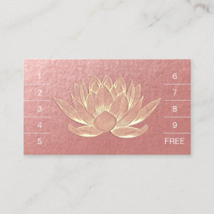YOGA Meditation Instructor Loyalty Punch Lotus Card