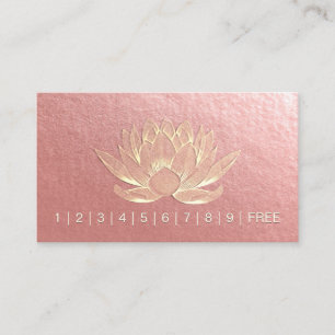 YOGA Meditation Instructor Loyalty Punch Lotus Card