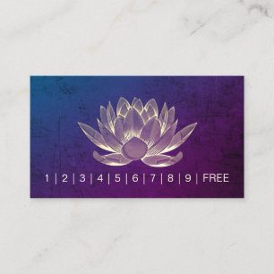 YOGA Meditation Instructor Loyalty Punch Lotus Card
