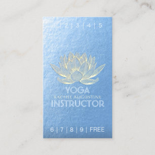 YOGA Meditation Instructor Loyalty Punch Lotus Card