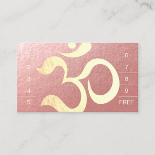 Yoga Meditation Instructor Loyalty Punch Om Symbol Card