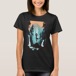 Yoga Meditation Instructor Mom Doing Yoga In Water T-Shirt