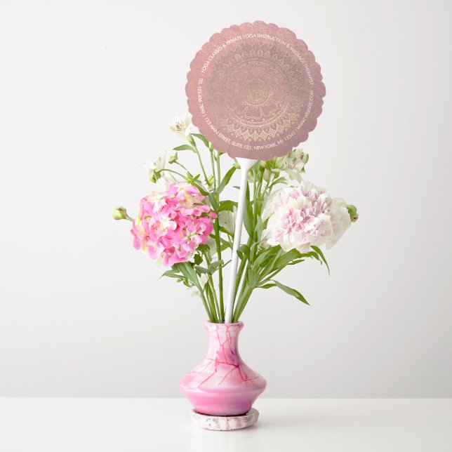 Yoga Meditation Instructor Pink Gold Foil Mandala Balloon (Creator Uploaded)