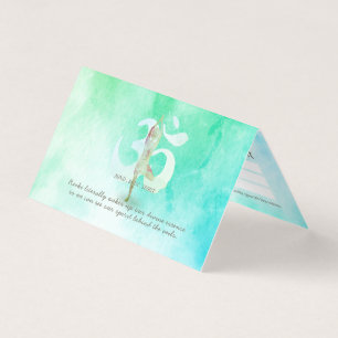 Yoga Meditation Instructor Price List Appointment  Business Card