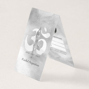 Yoga Meditation Instructor Price List Appointment Business Card