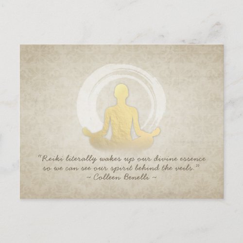 YOGA Meditation Instructor Quote Easy Pose ZEN Postcard