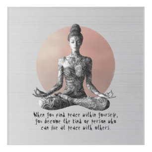 Yoga Meditation Instructor Reiki Master Lotus Pose Acrylic Print