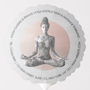 Yoga Meditation Instructor Reiki Master Lotus Pose Balloon