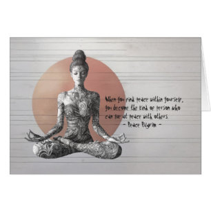 Yoga Meditation Instructor Reiki Master Lotus Pose Cards