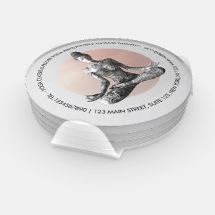 Yoga Meditation Instructor Reiki Master Lotus Pose Coaster Set