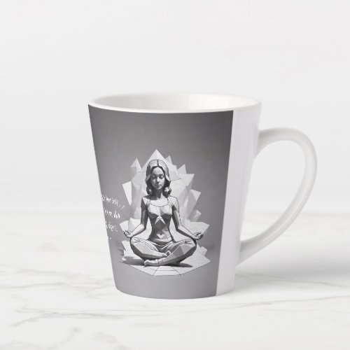 Yoga Meditation Instructor Reiki Master Lotus Pose Latte Mug
