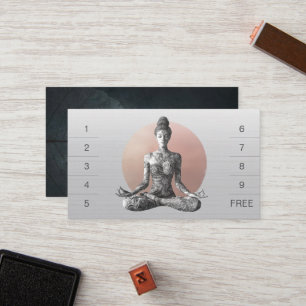 Yoga Meditation Instructor Reiki Master Lotus Pose Loyalty Card