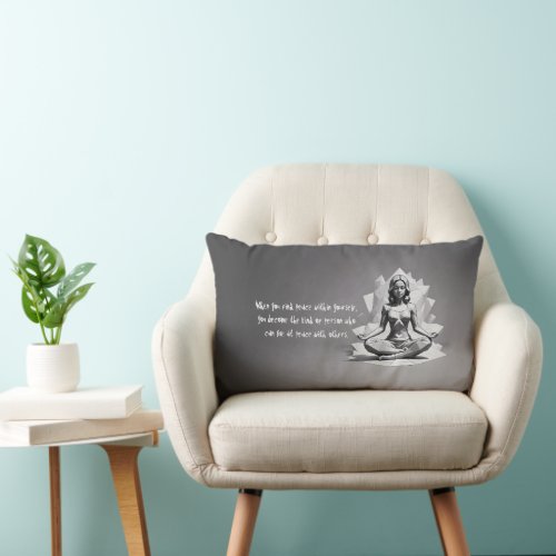 Yoga Meditation Instructor Reiki Master Lotus Pose Lumbar Pillow