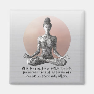 Yoga Meditation Instructor Reiki Master Lotus Pose Magnet