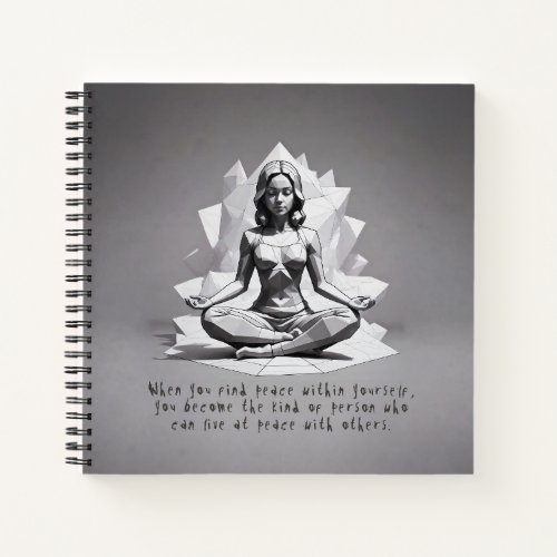 Yoga Meditation Instructor Reiki Master Lotus Pose Notebook