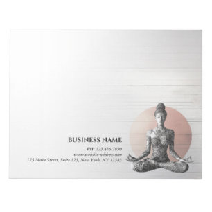 Yoga Meditation Instructor Reiki Master Lotus Pose Notepad