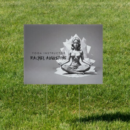 Yoga Meditation Instructor Reiki Master Lotus Pose Sign