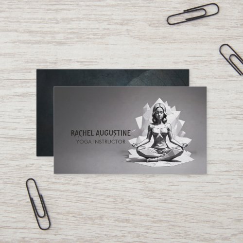 Yoga Meditation Instructor Reiki Master Low Poly Business Card