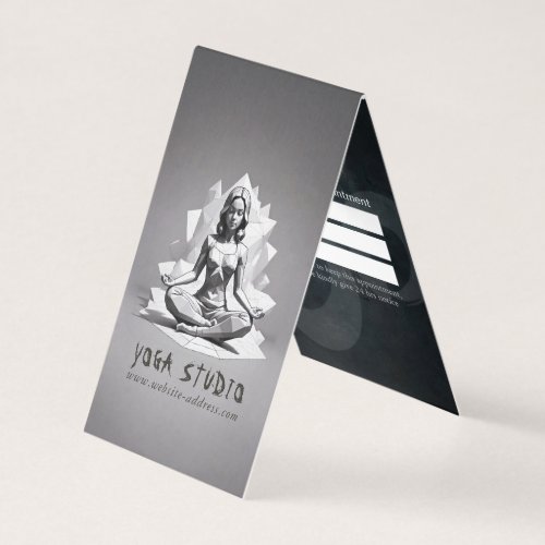 Yoga Meditation Instructor Reiki Master Low Poly Business Card