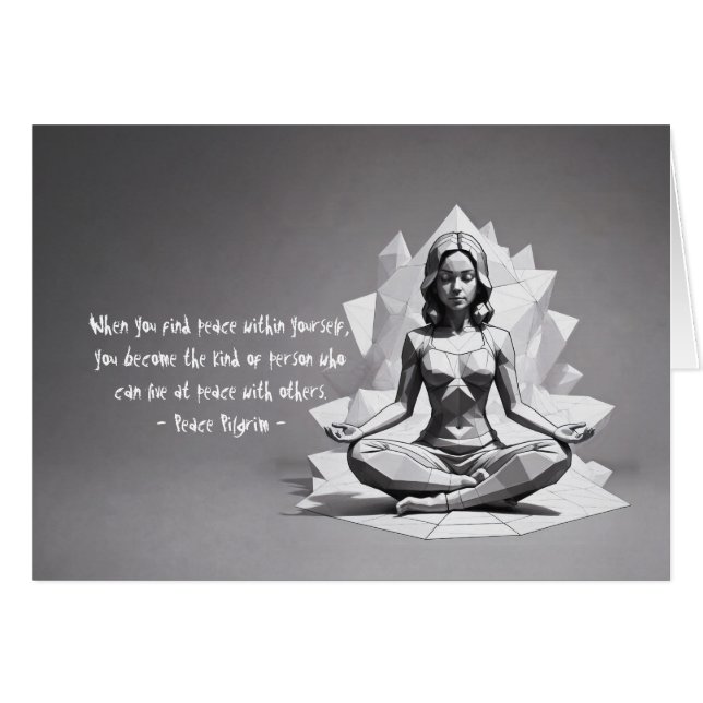 Yoga Meditation Instructor Reiki Master Low Poly Cards (Front Horizontal)