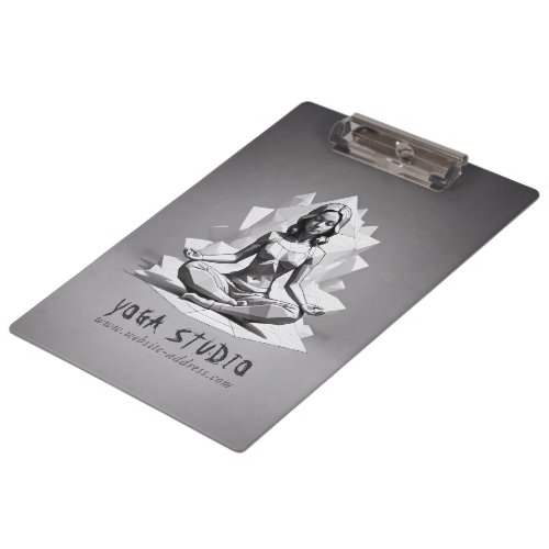 Yoga Meditation Instructor Reiki Master Low Poly Clipboard