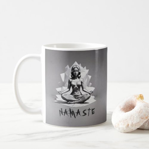 Yoga Meditation Instructor Reiki Master Low Poly Coffee Mug