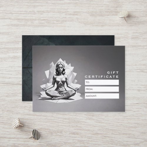Yoga Meditation Instructor Reiki Master Low Poly Discount Card
