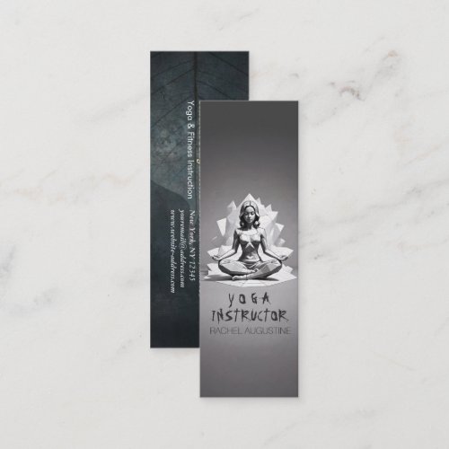 Yoga Meditation Instructor Reiki Master Low Poly Mini Business Card