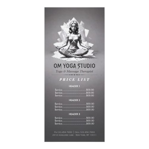 Yoga Meditation Instructor Reiki Master Low Poly Rack Card