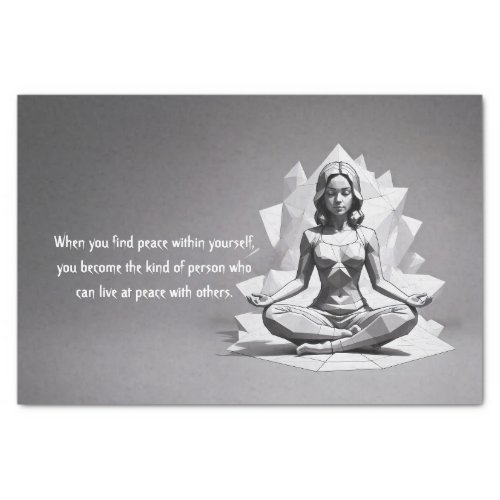 Yoga Meditation Instructor Reiki Master Low Poly Tissue Paper