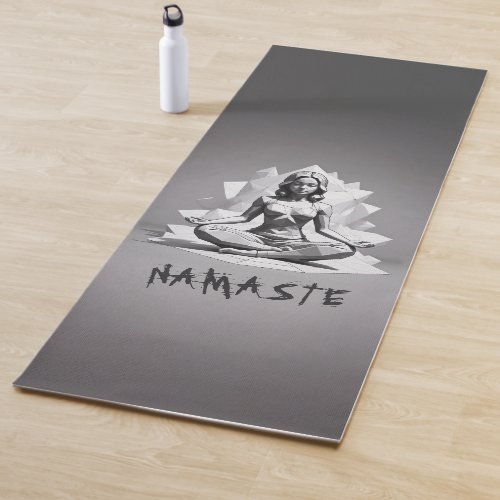 Yoga Meditation Instructor Reiki Master Low Poly Yoga Mat