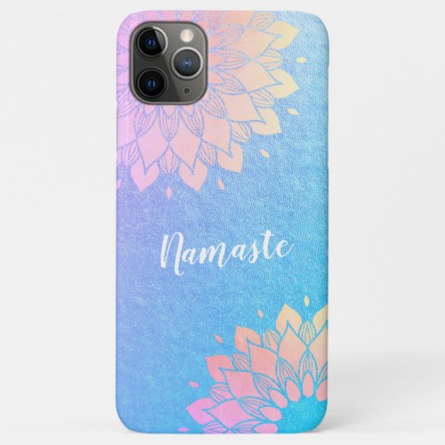 Yoga Meditation Instructor Rose Gold Foil Mandala iPhone 11 Pro Max Case