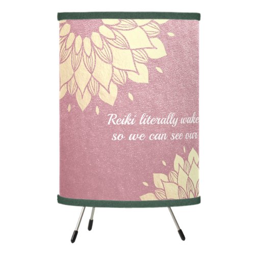 Yoga Meditation Instructor Rose Gold Mandala Quote Tripod Lamp