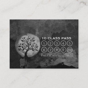 Yoga Meditation Instructor Tree Class Pass Loyalty Card