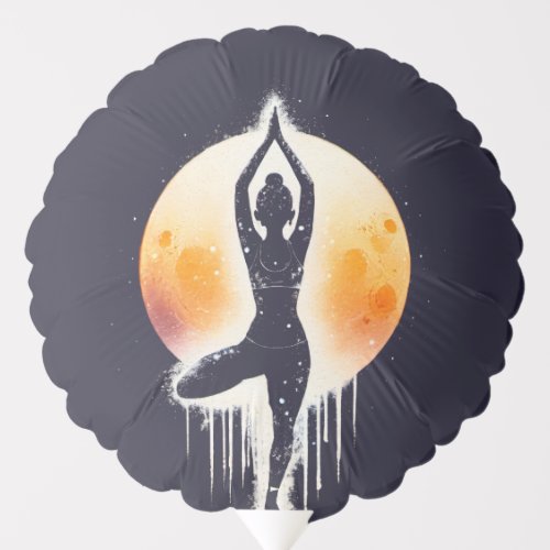 Yoga Meditation Instructor Tree Pose Full Moon Balloon
