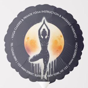 Yoga Meditation Instructor Tree Pose Full Moon Balloon