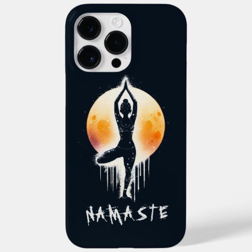 Yoga Meditation Instructor Tree Pose Full Moon Case_Mate iPhone 14 Pro Max Case