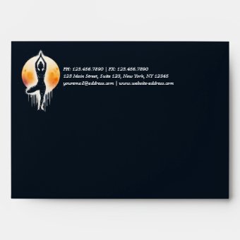 Yoga Meditation Instructor Tree Pose Full Moon Envelope | Zazzle