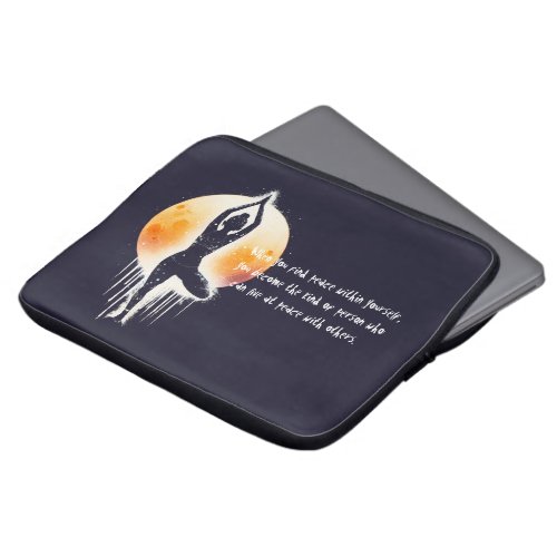 Yoga Meditation Instructor Tree Pose Full Moon Laptop Sleeve