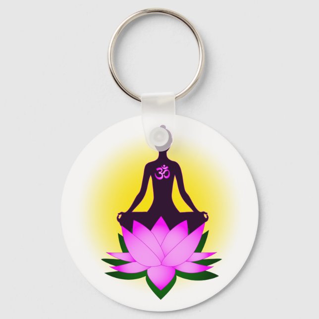 Yoga meditation keychain (Front)