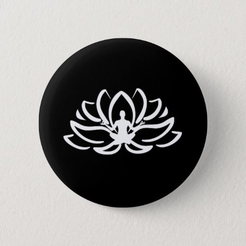 Yoga Meditation Lotus Button